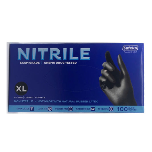 Safeko XL Black Nitrile gloves